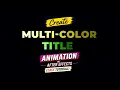 Create Multi-Color Title Animation in After Effects Easy Tutorial