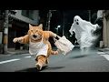 Download Lagu Mama Cat Saw a Ghost While Buying Snacks—Brave Ginger Kitten Chased It Away | Funny Cat Videos 🐱👻