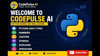 Python Full Tutorial for Beginners Data Types Numbers Casting Strings Booleans Operators