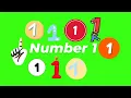 Animated Number 1 GIF Green Screen Pack Free Download