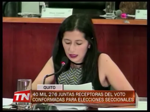 40 mil 276 juntas receptoras del voto conformadas para elecciones seccionales