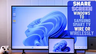 How to Connect Mirror Laptop Screen on Samsung Smart TV Wire Wirelessly