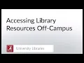 Accessing Library Resources Off Campus at The University of Alabama