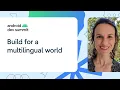 Building for a multilingual world