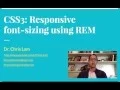 Responsive Web Design Using rems to create responsive font sizes