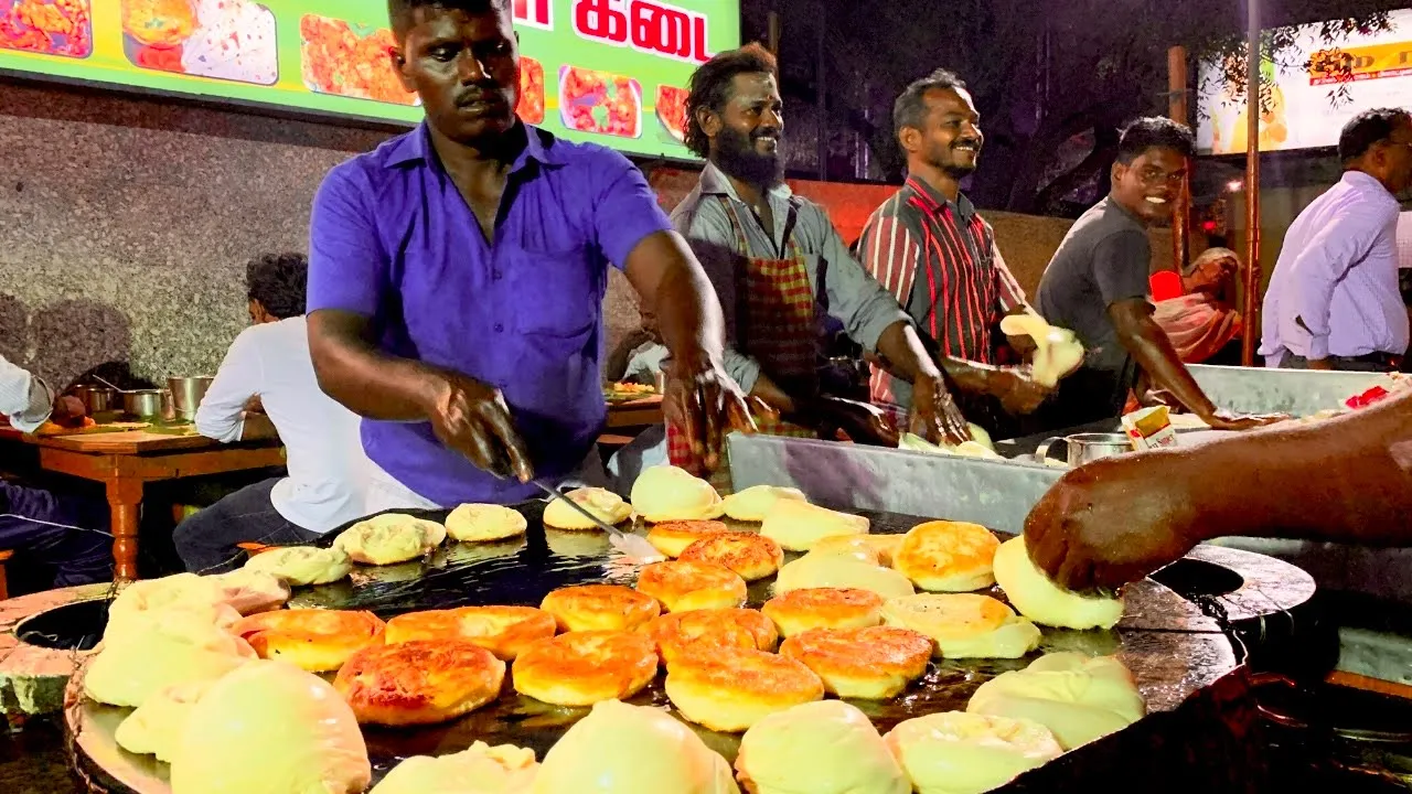 South Indian Parotta Masters of Madurai + Bone Marrow Omelet | South Indian street food tour INDIA