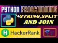 String Split And Join Hindi HackerRank Python Programming Rajnish Chaurasia