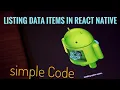 How to list DATA items in react Native renderItems