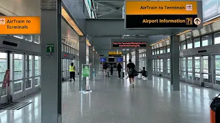 Newark Airport Walking Directions to pick up a rental car - Air Train to Car Rental Facility near T1