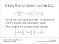 Weighted Residual Methods Collocation Method Example
