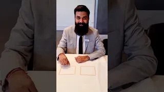 Beard model solving a maths puzzle 😇