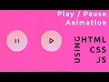 How To Make A Play Pause Button Using HTML CSS and JS