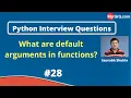 What are default arguments in functions Python Interview Questions MySirG com