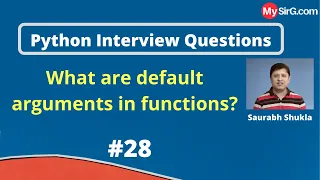 What are default arguments in functions Python Interview Questions MySirG com