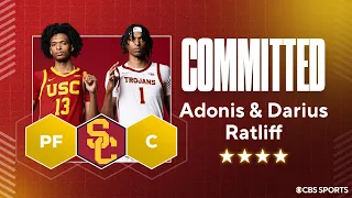 WATCH 4-stars Darius Ratliff Adonis Ratliff Commit to USC Trojans LIVE on CBS Sports