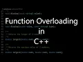 Function Overloading Multiple Functions with the Same Name