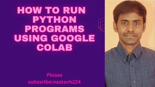how to run python programs in google colab Notebook