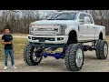 Bryce s NEW LIFTED F250 Sema Truck on SUPER RARE 28x18s 44 BOGGERS