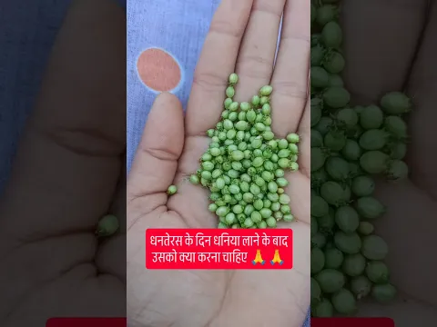 धनतेरस के दिन धनिया खरीदने के बाद क्या करना चाहिए 🙏🙏 #motivational #lakshmi #viralvideo #shortvideo