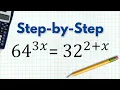 Solving Exponential Equations Step-by-Step