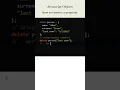 JAVASCRIPT OBJECTS How to remove a property from an object