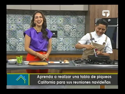 Aprenda a realizar una tabla de piqueso California para sus reuniones navideñas