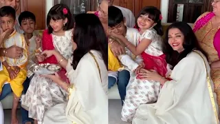 aishwarya rai and aaradhya bachchan raksha bandhan adorable video