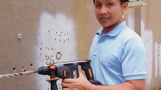 đừng bao giờ mua máy khoan bê tông này nếu không muốn bị mất sớm, máy khoan bê tông pin hukan
