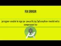 jarsigner unable to sign jar invalid entry compressed size