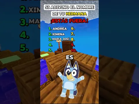Si adivino el nombre de tu HERMANA, Estás FUERA! #bluey #videoviral