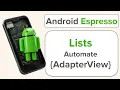Android Espresso Automating Lists with AdapterView