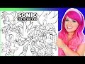Coloring Sonic The Hedgehog Characters Coloring Pages Super Sonic Amy Rose Tikal Tails Silver