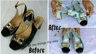 diy ankara sandals revamp from start to finish