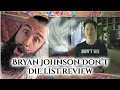Bryan Johnson Don t Die List Review by Master Nick Eagle Who is beating him in aging rate