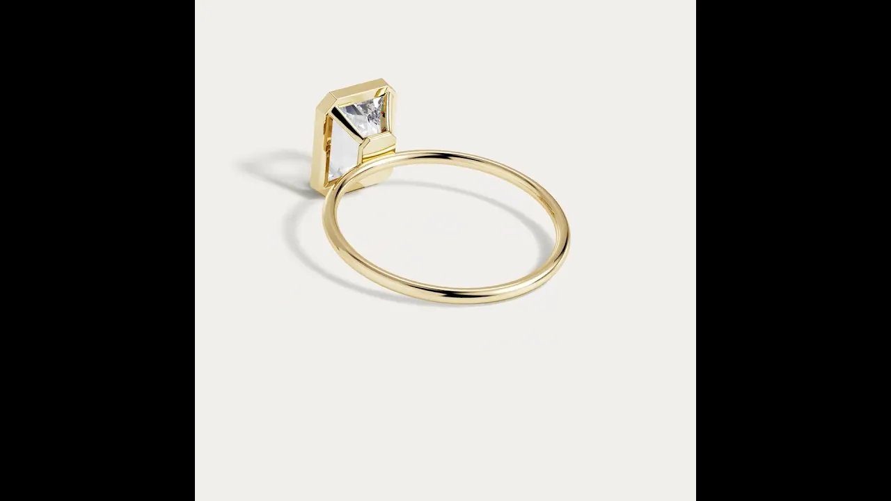 Nyla丨14K Solid Gold 2CT Solitaire Lab-Grown Diamond Bezel Engagement Ring