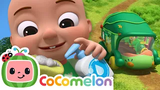 The Bus Wash Song! 🚌| Animal Time | CoComelon Nursery Rhymes & Kids Songs