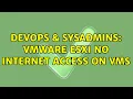 DevOps SysAdmins VMWare ESXi No internet access on VMs