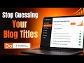 RankyFy Blog Title Generator SEO Title Tool Generate High-CTR Blog Titles