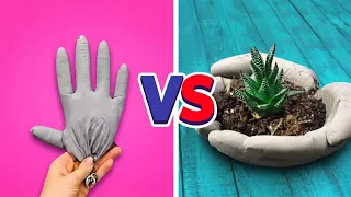 DIY Cement Crafts for Your Home & Backyard 🏡 5-Minute Crafts VS Projects!