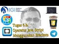 Tugas 6 b Operator Java Script Menggunakan Brackets I Sagusanov Coding 61