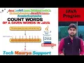 Count Words in a String in Java Using split LoopWithoutSplit StringTokenizer Streams RegularExp