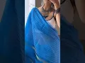 Blue basic saree in Boho style Drape Saree