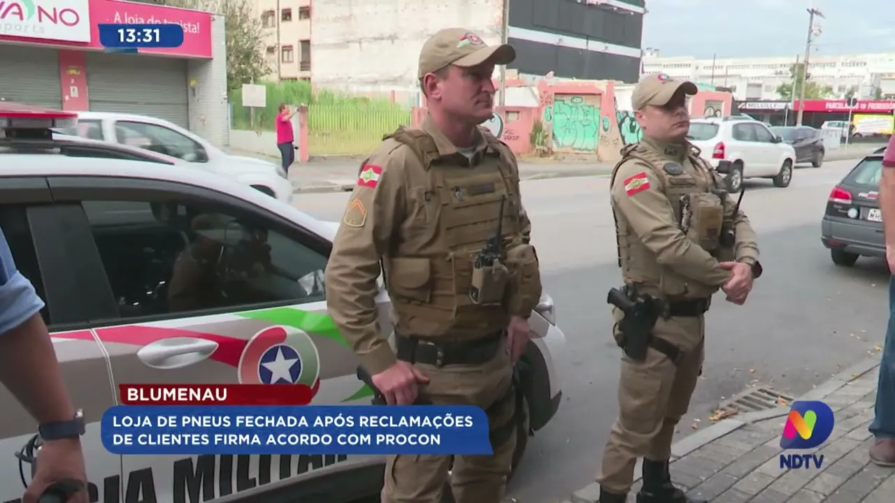Loja de pneus fechada após reclamações de clientes firma acordo com Procon em Blumenau
