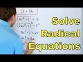 05 - Solving Radical Equations Identifying Extraneous Solutions