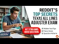 Reddit Secrets to Pass the Texas All Lines Adjuster Exam 2026 Study Hacks and Insider Tips