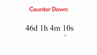 Countdown Timer Html CSS Pure JavaScript