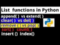 List functions and Methods in Python append vs extend in Python List Manipulation in Python
