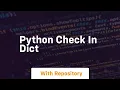 python check in dict
