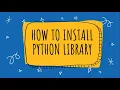 How to install python library using PIP and command prompt