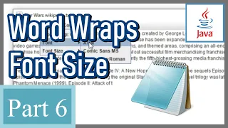 How to Make Notepad in Java - Word Wrap Font Font Size